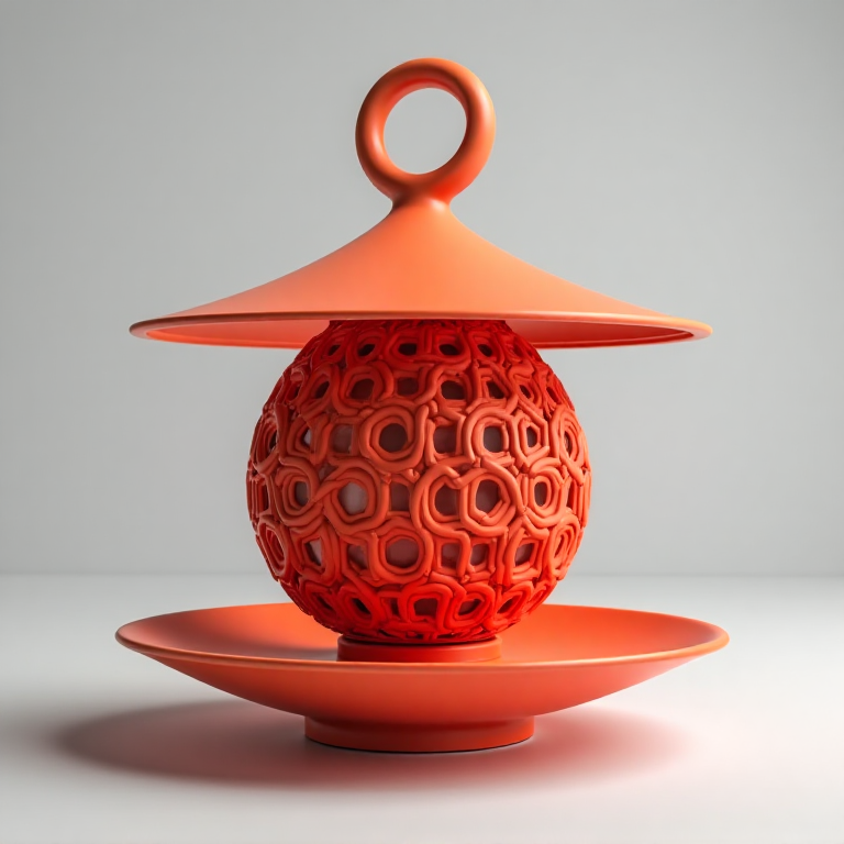 Bird Feeder — Flying Saucer, trippy, sunset