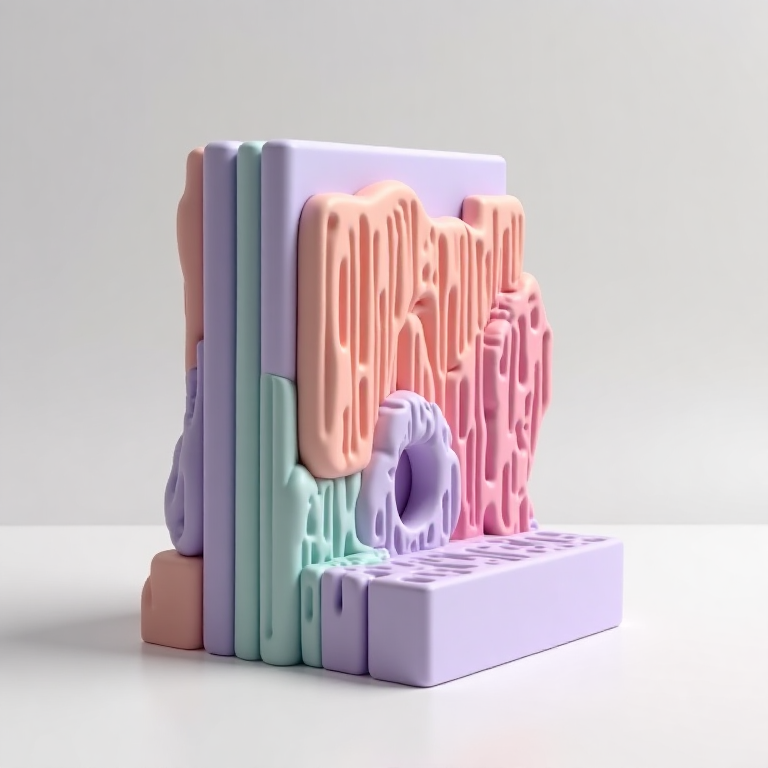 Bookend — Cube, drippy, zen, pixel voxel, pastel