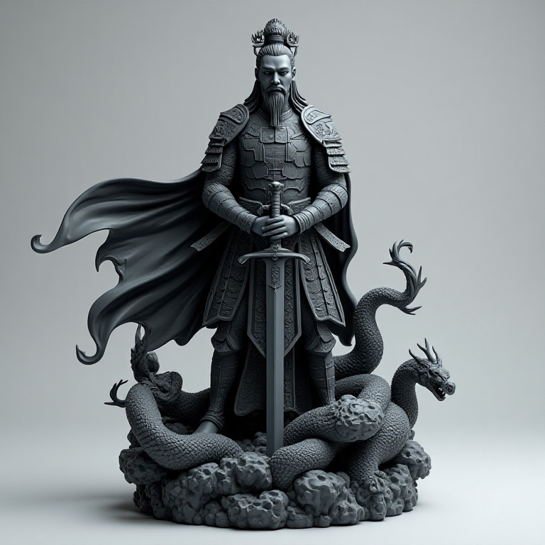 Chinese Guardian — Xuan Wu, origami, art