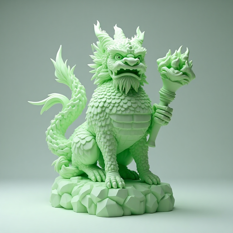 Chinese Guardian — origami, art