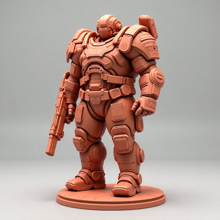Cyberpunk — Heavy Merc, lunar, mosaic, terracotta