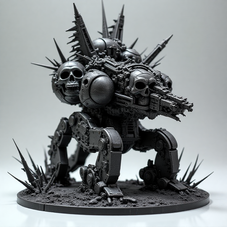 Death Machine — War Altar, origami, obsidian