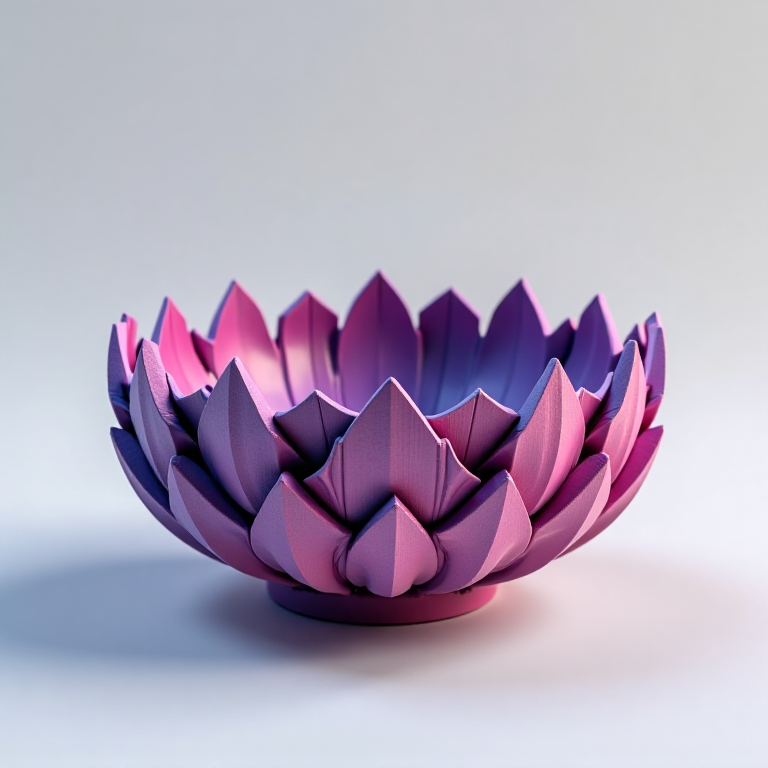 Incense Holder — Lotus, origami, zen, magenta