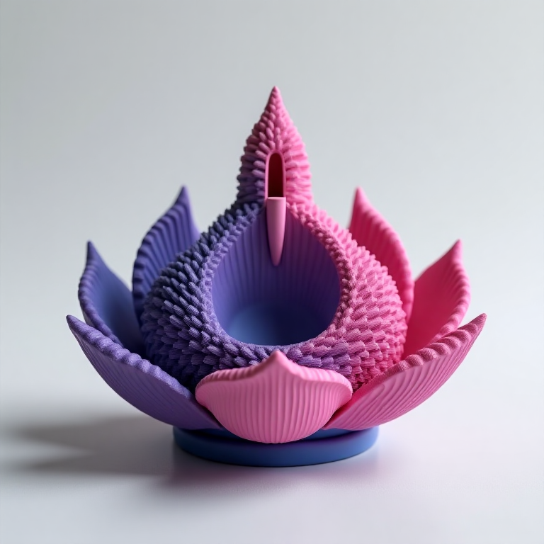 Incense Holder — Lotus, zen, origami, magenta