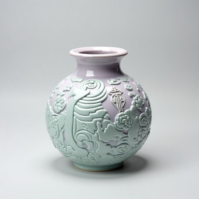 Vase — baroque, Egyptian, lunar, pastel